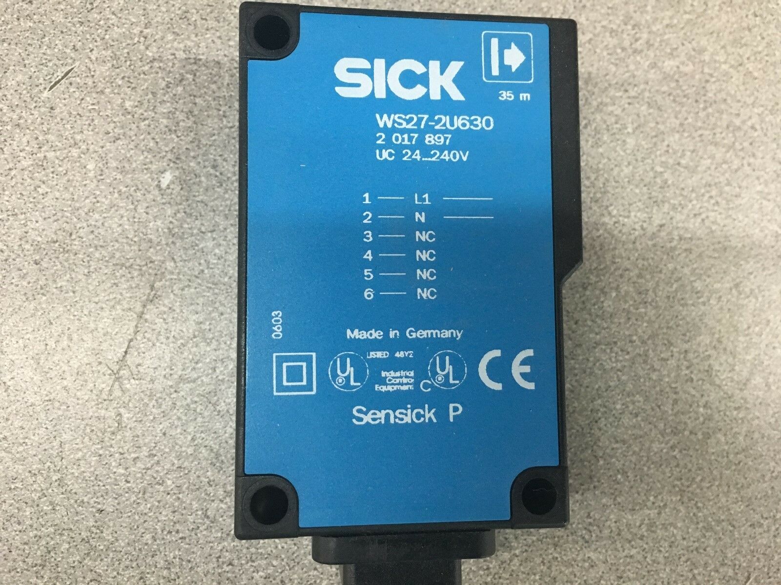 NEW IN BOX SICK PHOTOELECTRIC SENSOR WS27-2U630