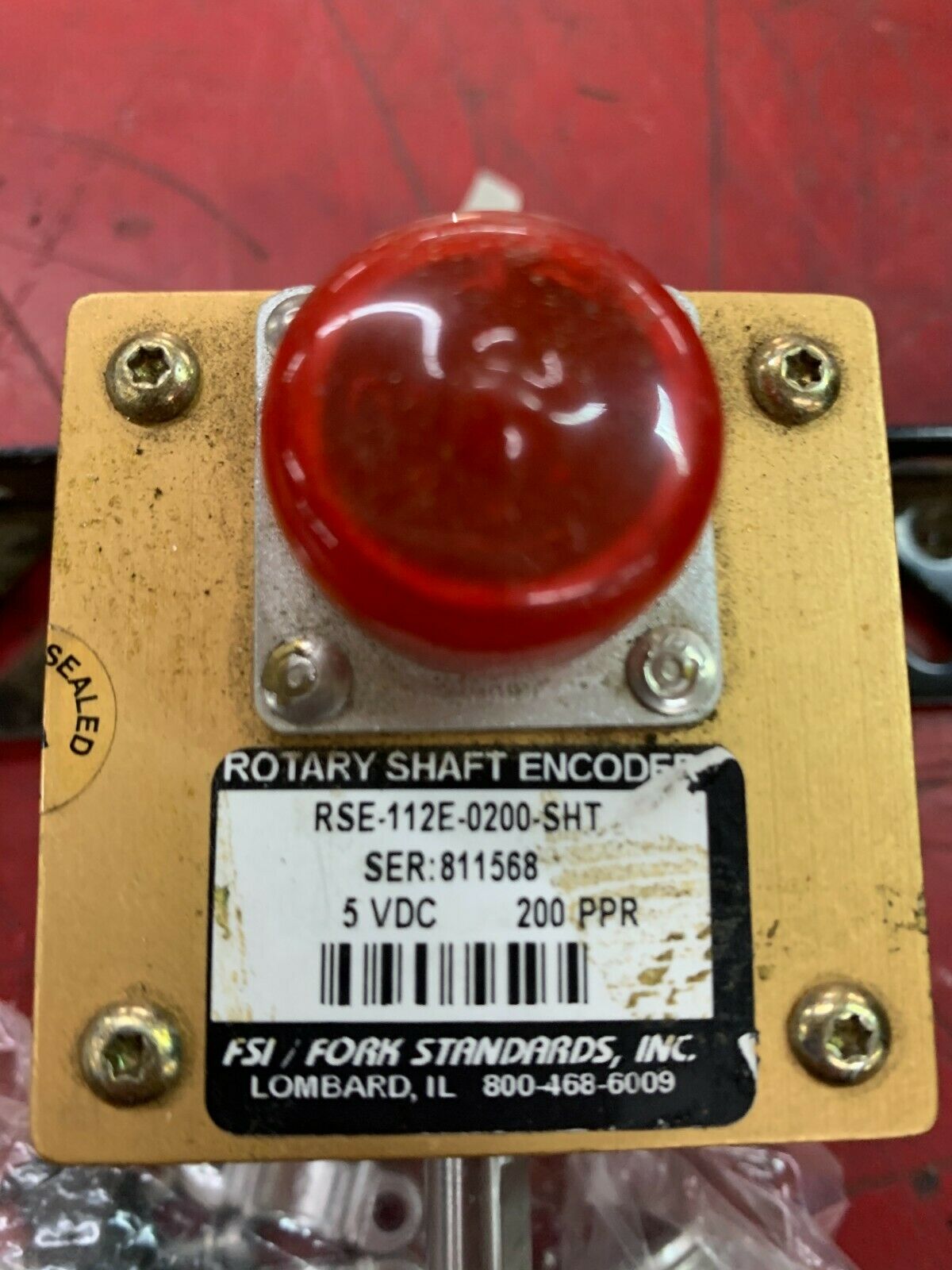 USED FSI ROTARY SHAFT ENCODER RSE-112E-0200/SHT