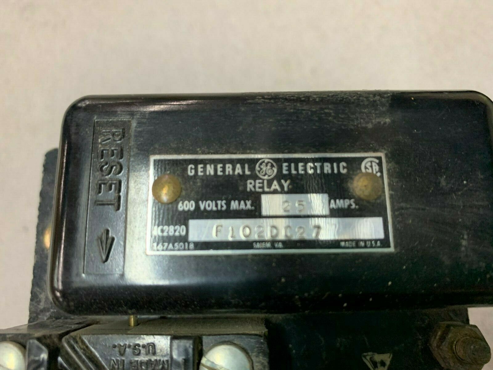 USED GE RELAY IC2820 F102DC27