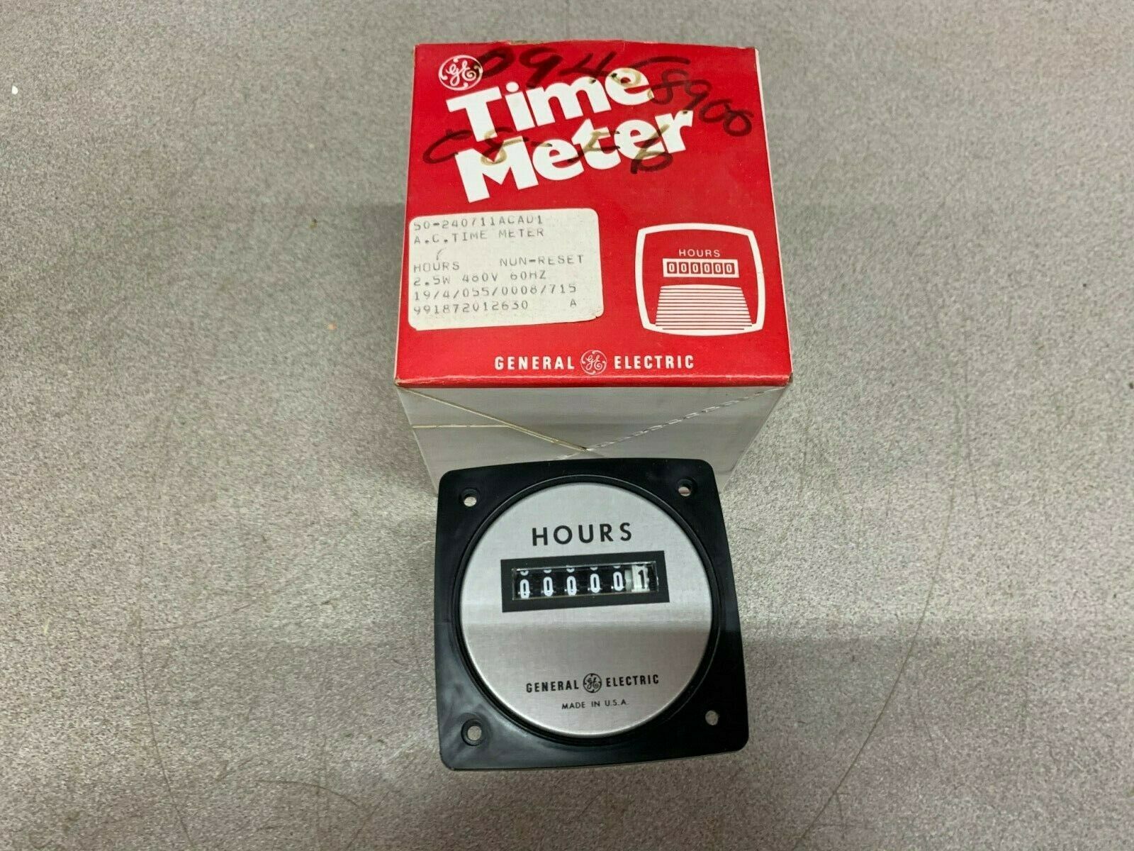 NEW IN BOX GE A.C. TIME METER 50-240711ACAD1