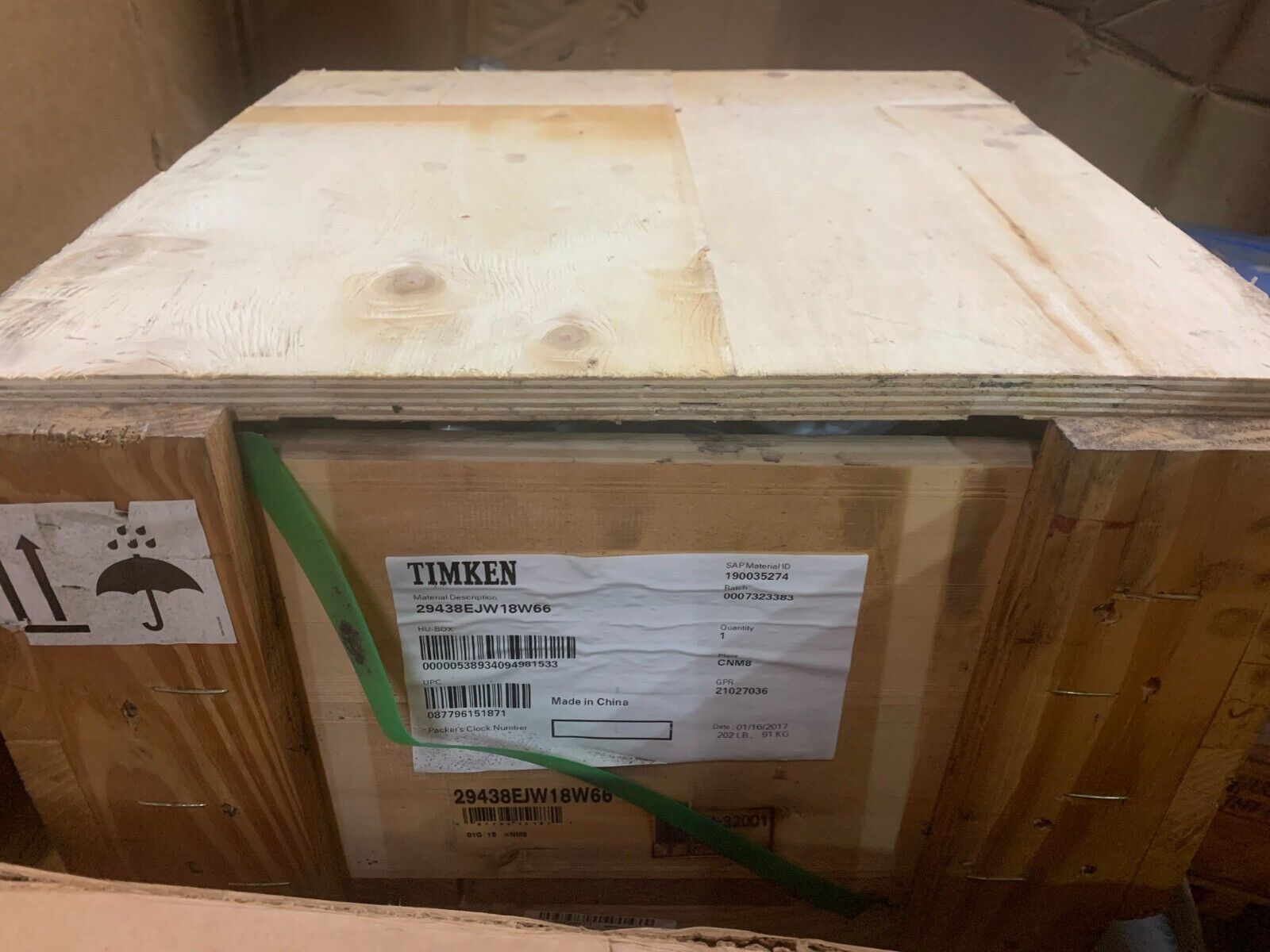 NEW IN CRATE TIMKEN THRUST SPHERICAL ROLLER ASSEMBLY BEARING 29438EJW18W66