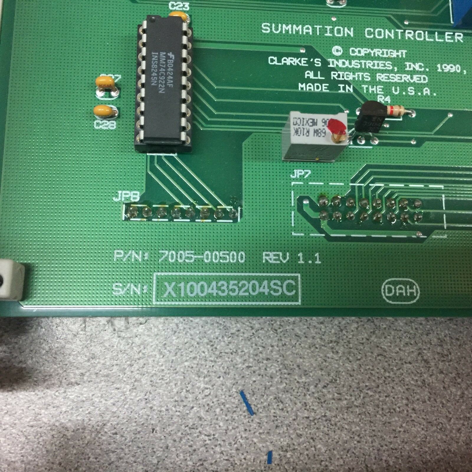 NEW NO BOX SUMMATION CONTROLLER CIRCUIT BOARD 7005-00500 REV 1.1