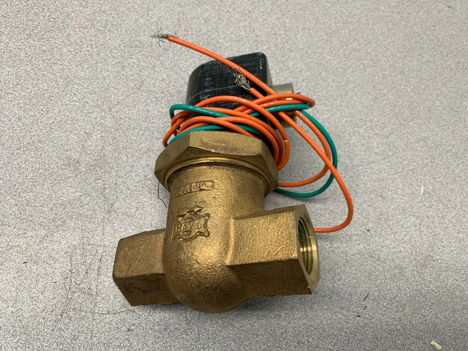 USED HAYS ELECTROFIO 1" SOLENOID VALVE 24V. COIL 2110-6421