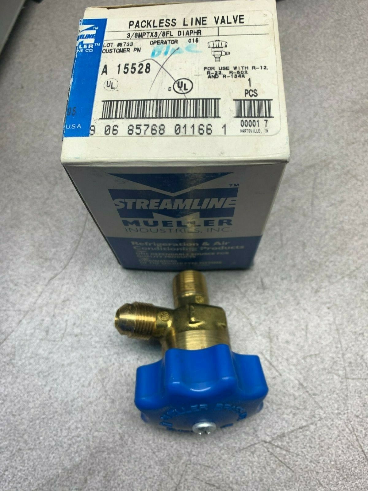NEW IN BOX STREAMLINE VALVE 3/8mptx3/8fl