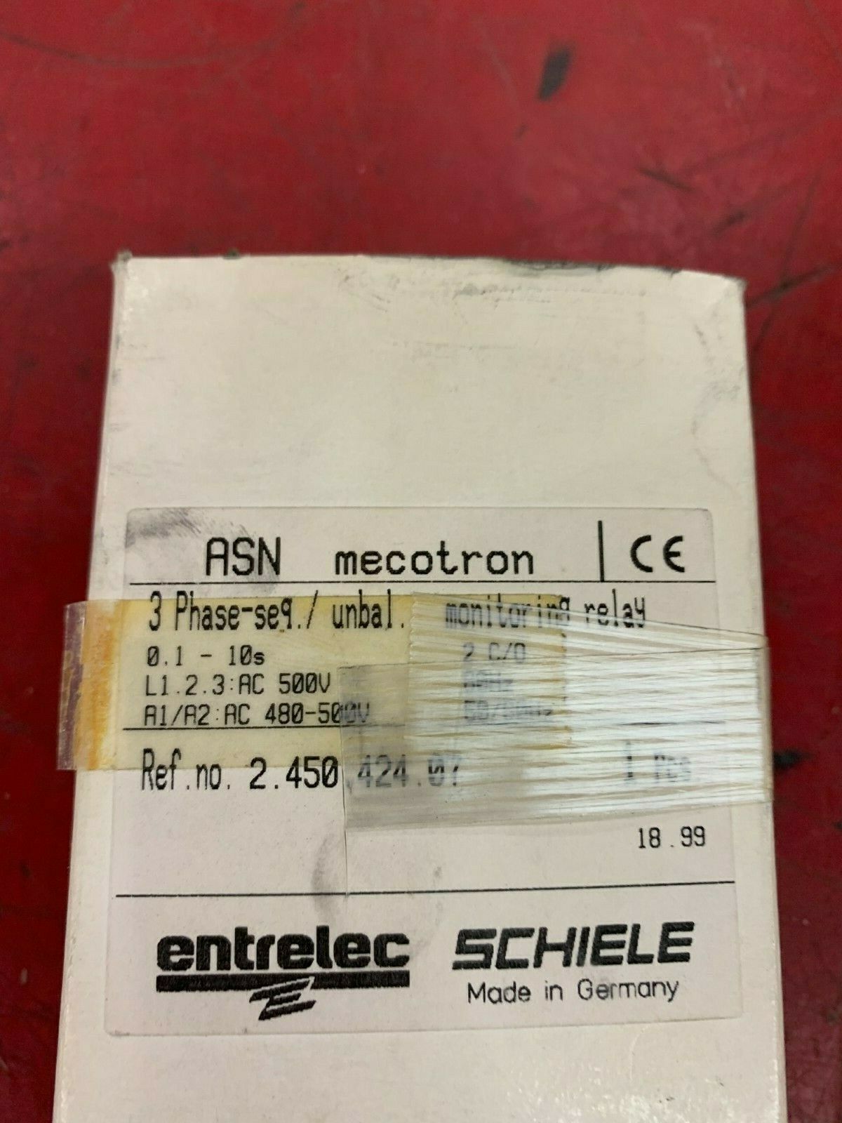 NEW IN BOX ENTRELEC SCHIELE MONITORING RELAY ASN