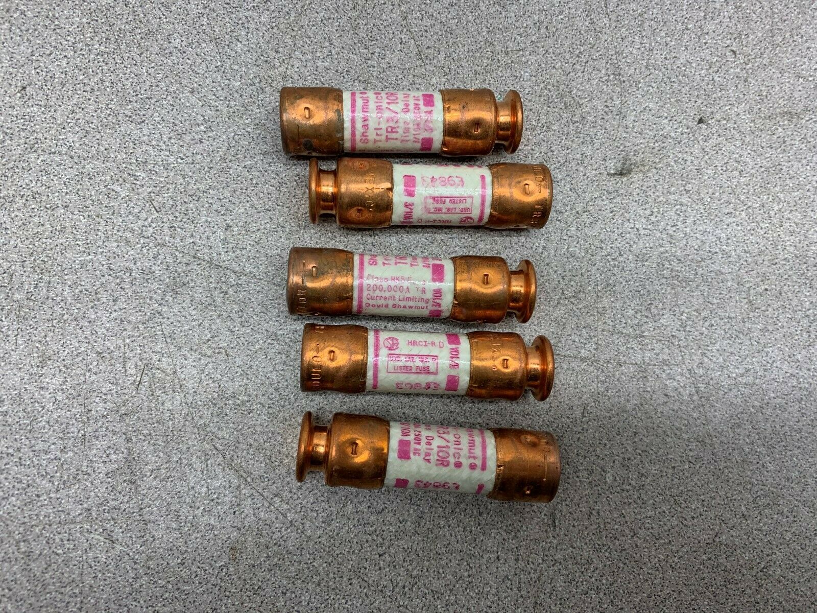 BOX OF 5 NEW NO BOX SHAWMUT FUSE TR3/10R