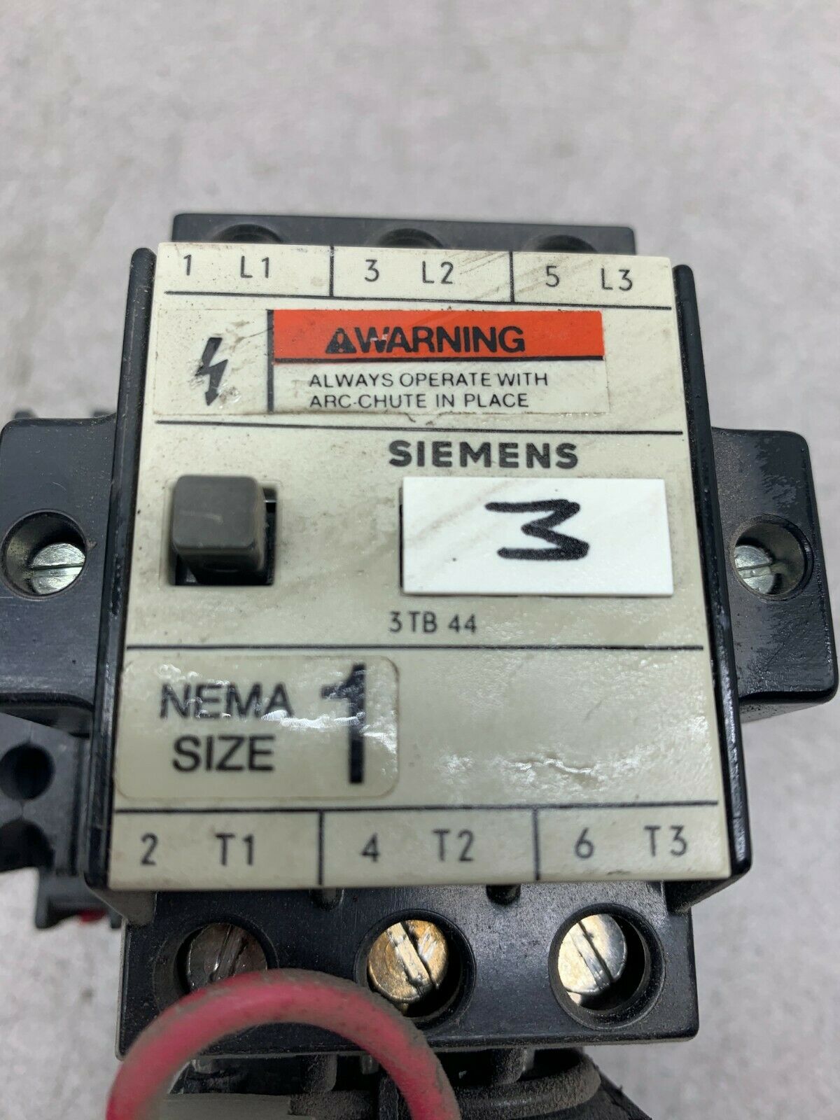 USED SIEMENS 3TB44 SOLID STATE RELAY 3UA52 00-1K-8-12,5A