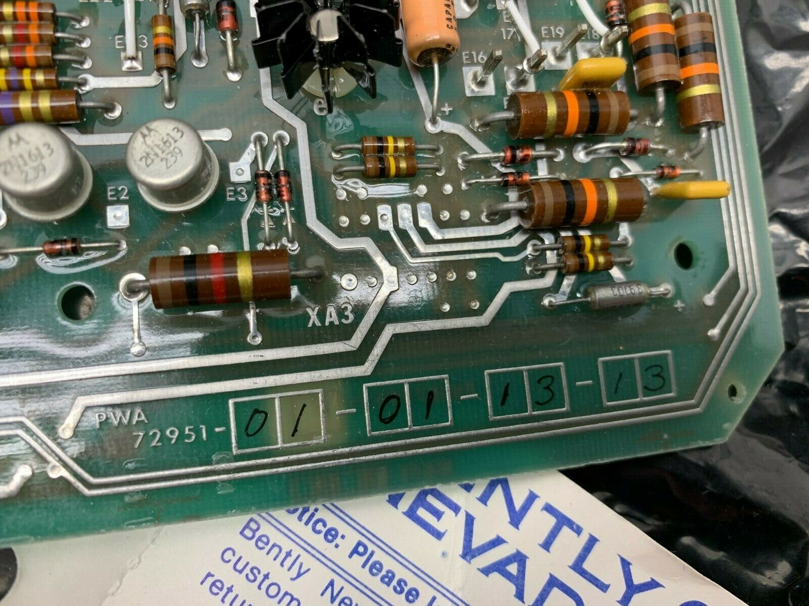 NEW NO BOX BENTLY NEVADA CIRCUIT BOARD PWA 72951-01-01-13-13