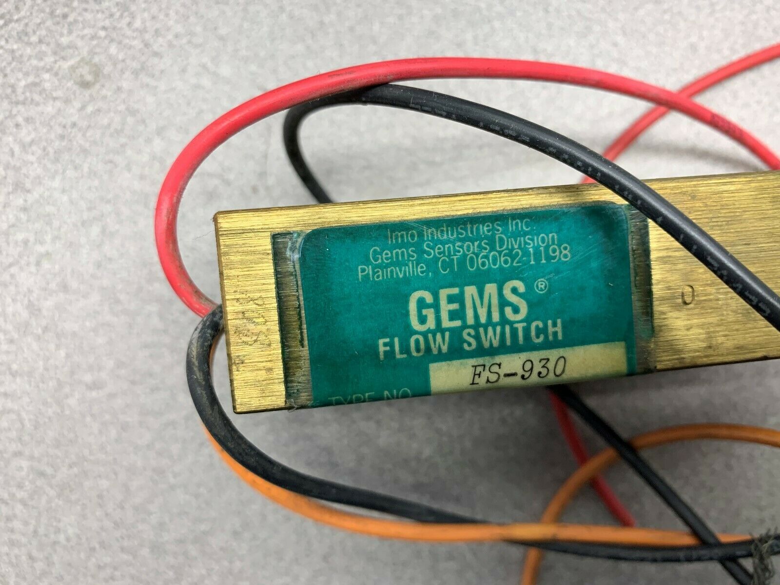 USED GEMS 51586 FLOW SWITCH FS-930