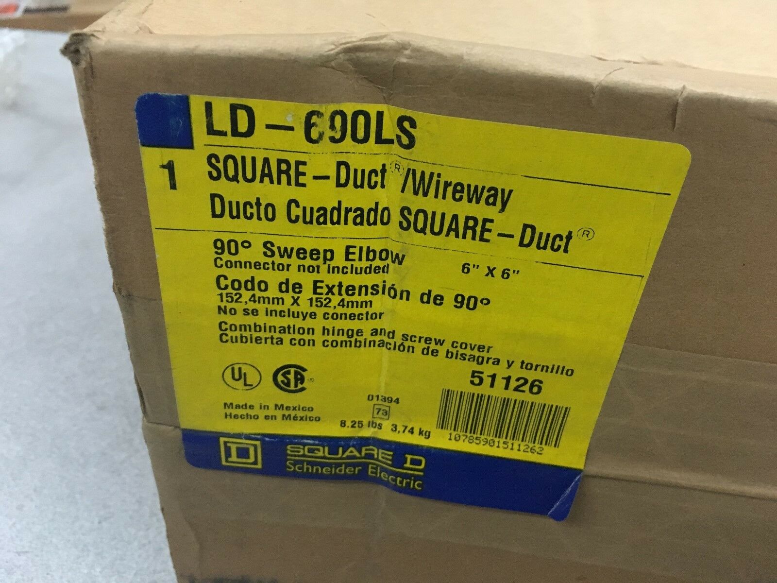 NEW IN BOX SQUARE D DUCT/WIREWAY LD-690LS