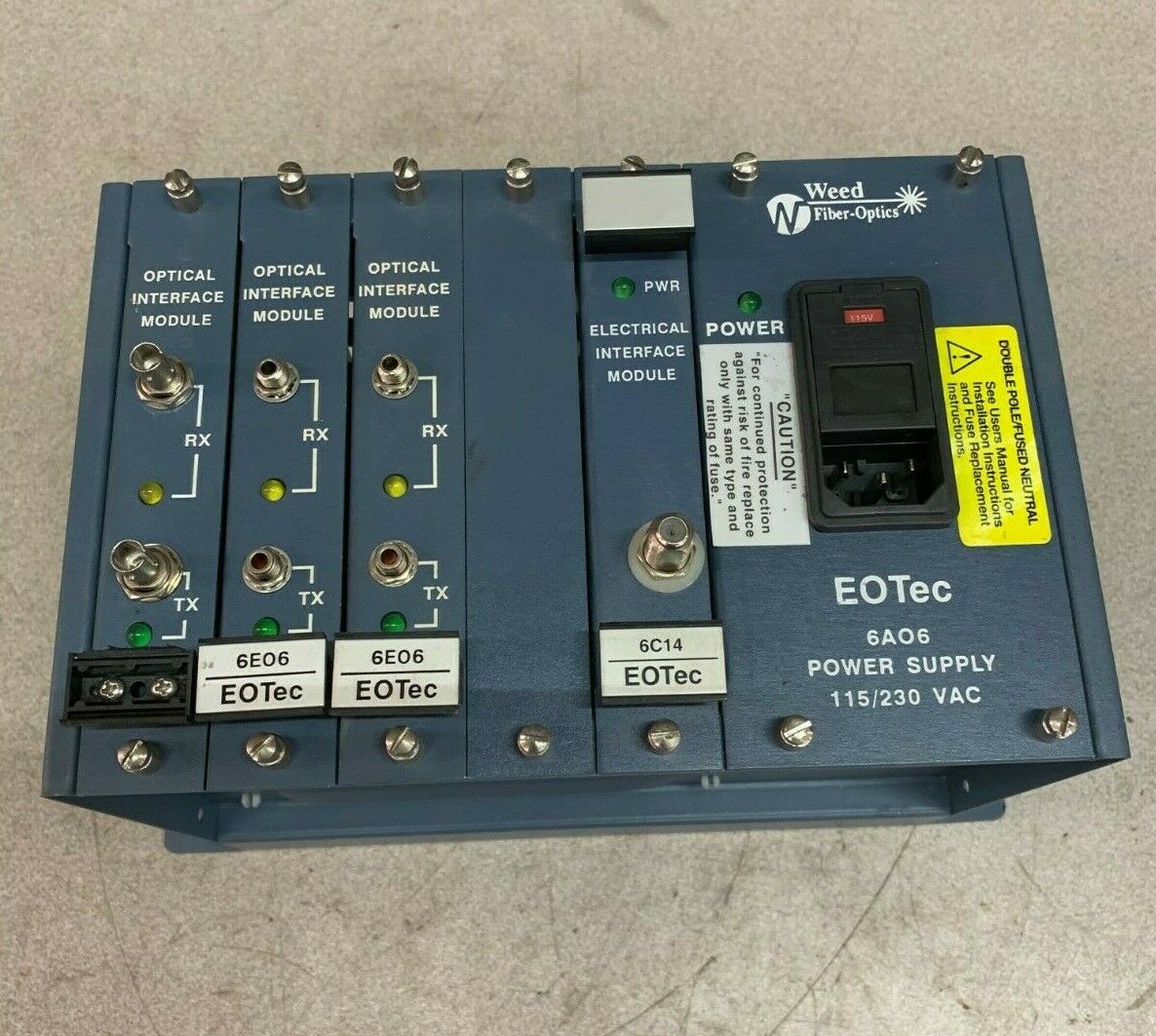 NEW WEED INSTRUMENTS PLC SYSTEM 6A06 EOTEC 6C16 MODULES QTY:3 6E06 INTERFACE