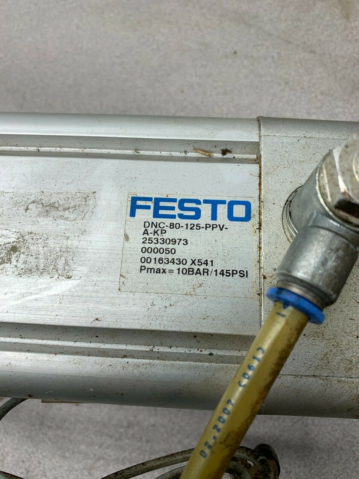 USED FESTO PNEUMATIC CYLINDER DNC-80-125-PPV-A-KP