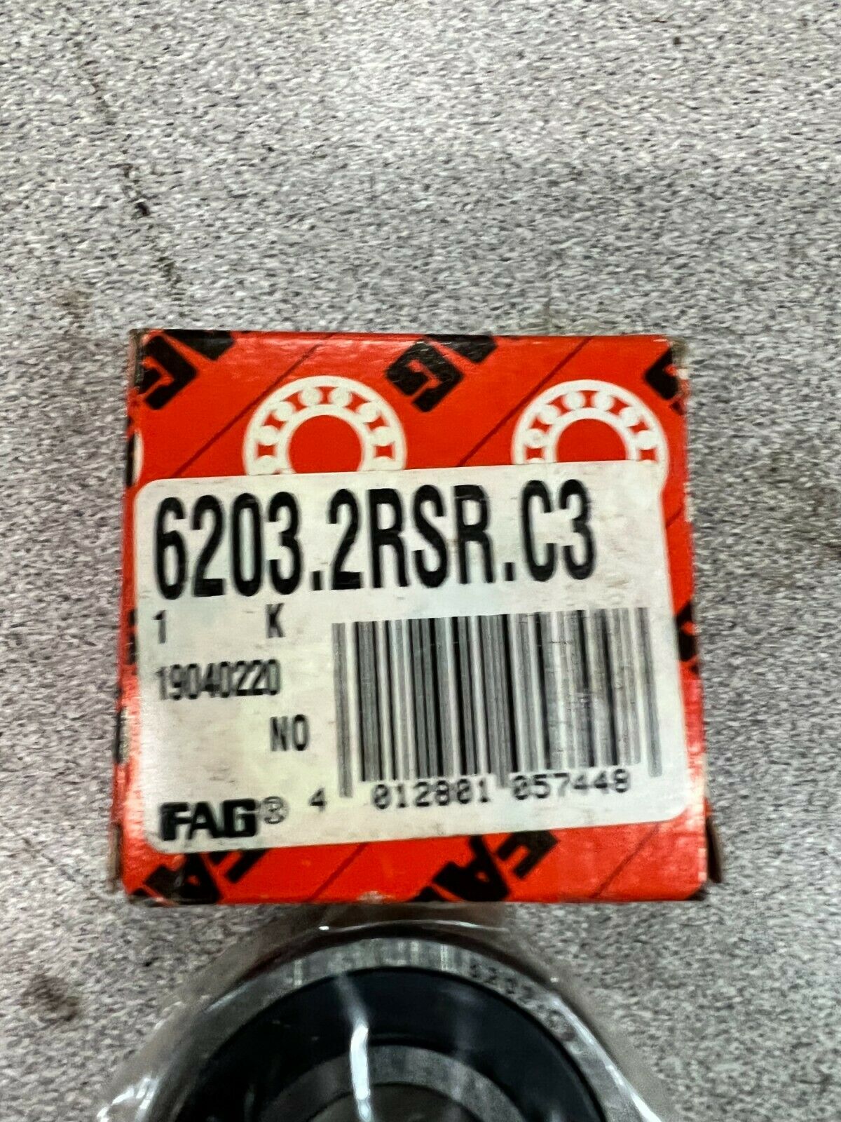 LOT OF 3 NEW IN BOX FAG 6203.C3 BALL BEARING 6203.2RSR.C3