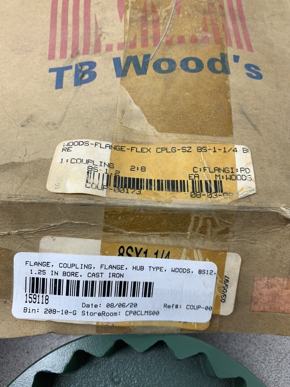 NEW IN BOX TB WOODS 8SX 1-1/4 FLANGE 8SX1 1/4