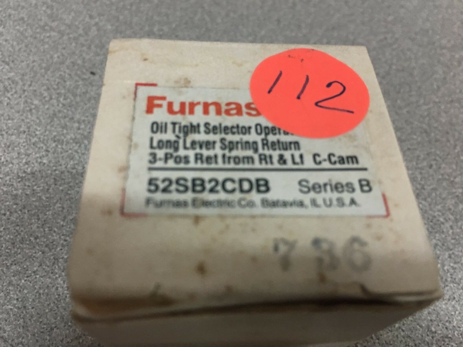 NEW IN BOX FURNAS SWITCH 52SB2CDB SERIES E