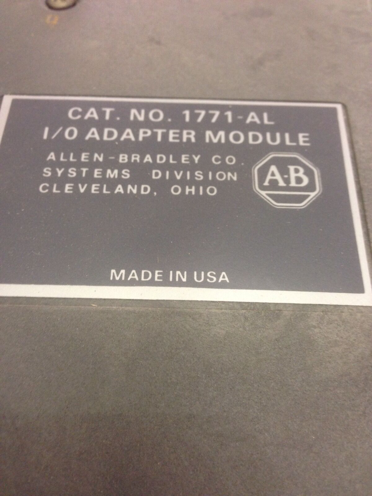 USED ALLEN-BRADLEY PLC-5 I/O ADAPTER MODULE 1771-AL