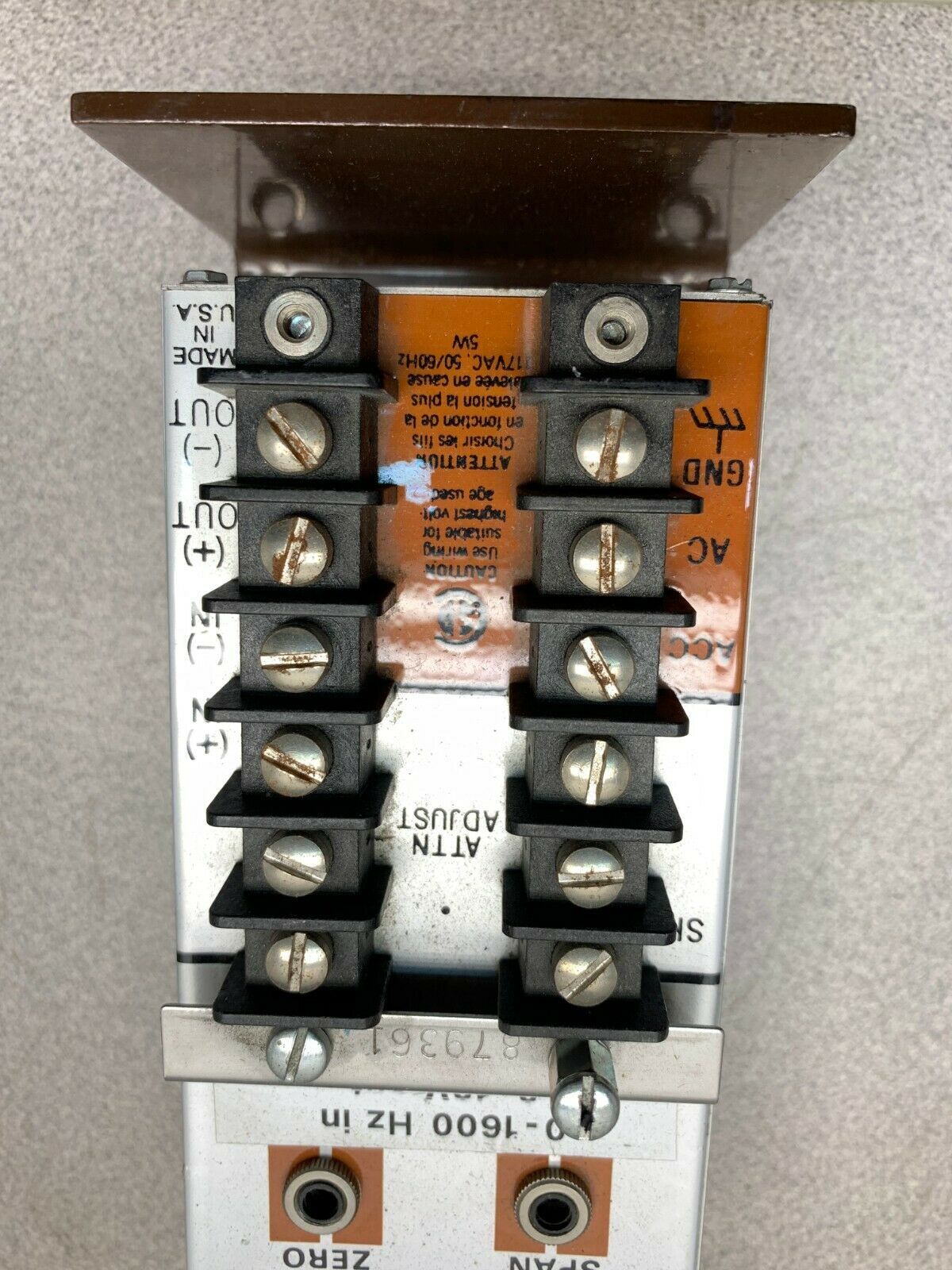 USED MOORE INDUSTRIES FREQUENCY TO DC TRANSMITTER FDT/H/0-10V/117AC