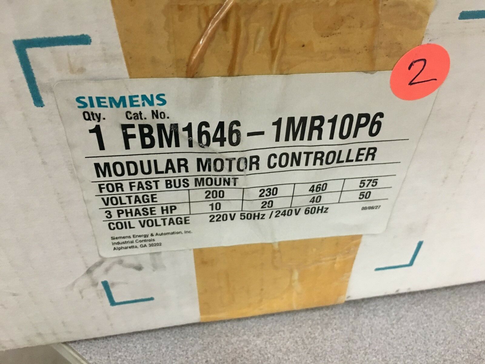 NEW IN BOX SIEMENS REVERSING STARTER MODULAR MOTOR CONTROLLER FBM1646-1MR10P6