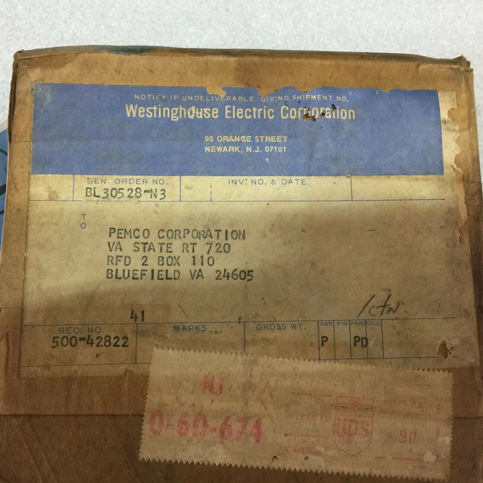 NEW IN BOX WESTINGHOUSE 0-600V KX241 VOLTMETER 691B672A18