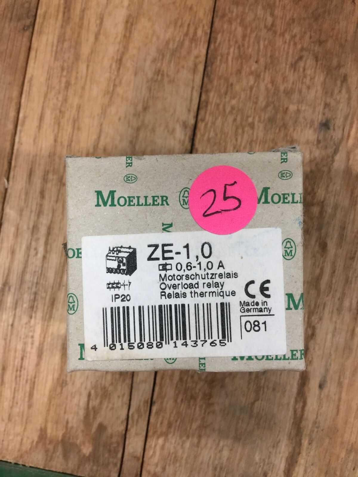 NEW IN BOX MOELLER OVERLOAD RELAY ZE-1,0