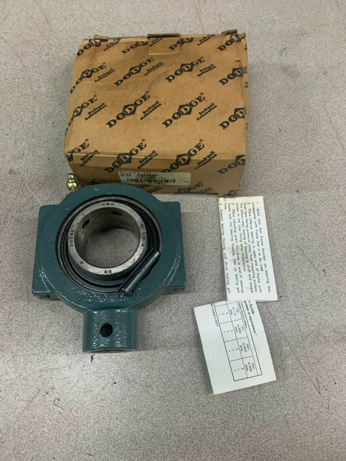 NEW IN BOX DODGE NSTUSC115 TAKE-UP BEARING 1-15/16" BORE NSTU-SC-115 125158