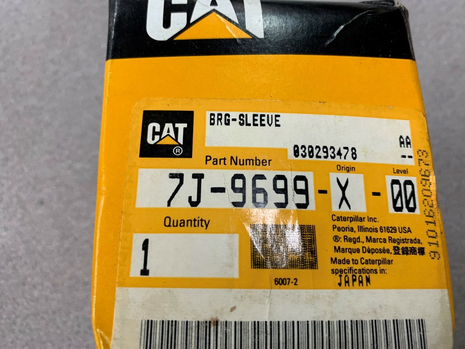 NEW IN BOX CATERPILLAR BEARING 7J-9699