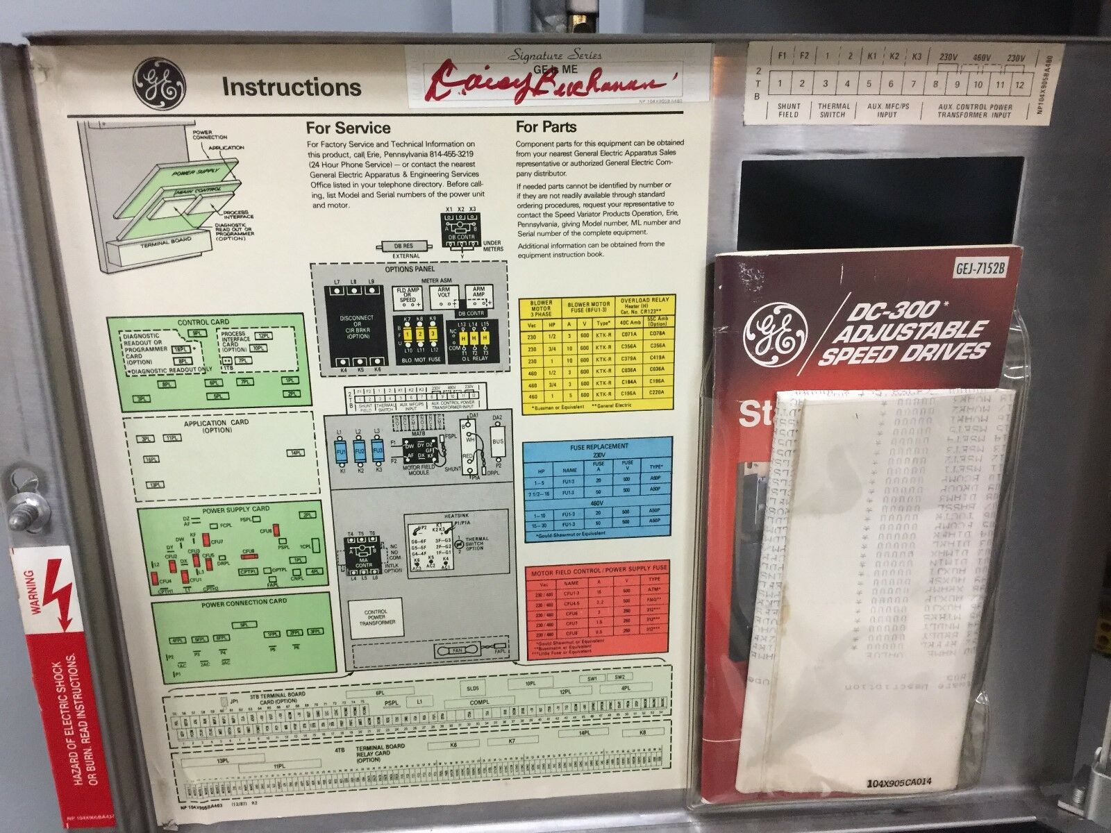 NEW NO BOX GE DC-300 460VAC 13AMPS 3PH 7.5HP ADJUSTABLE SPEED DRIVE 7V