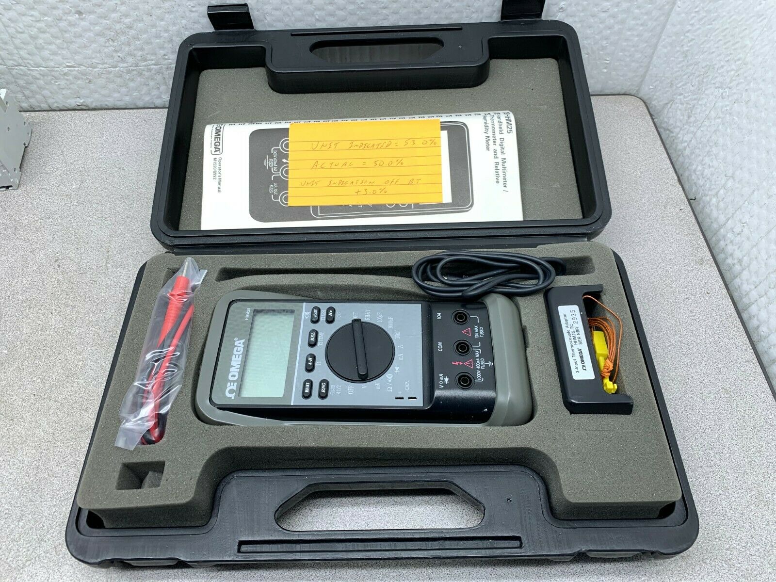 NEW OMEGA Handheld Digital Multimeter HHM-25 KIT