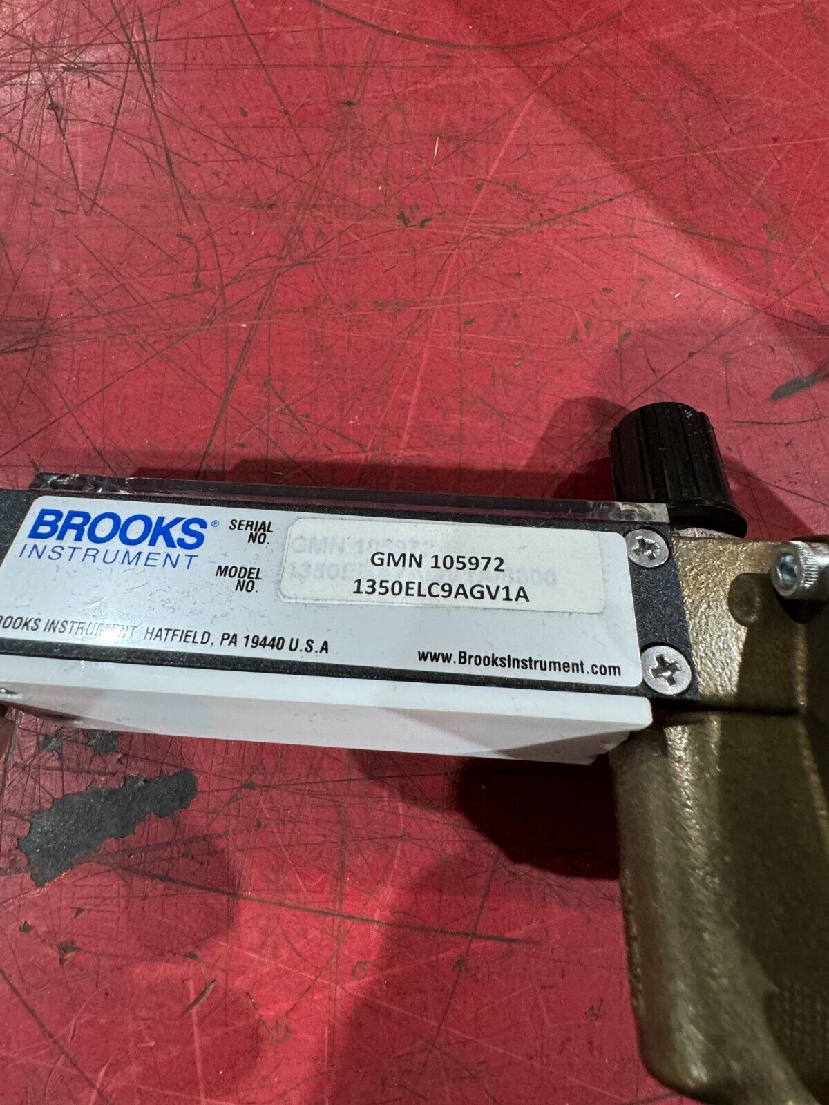 NEW BROOKS INSTRUMENT SHO-RATE, 2.0 SCFH AIR FLOWMETER 1350ELC9AGV1A