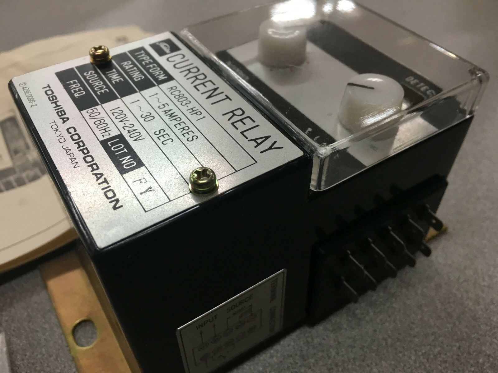 NEW NO BOX TOSHIBA CURRENT RELAY RC803-HP1