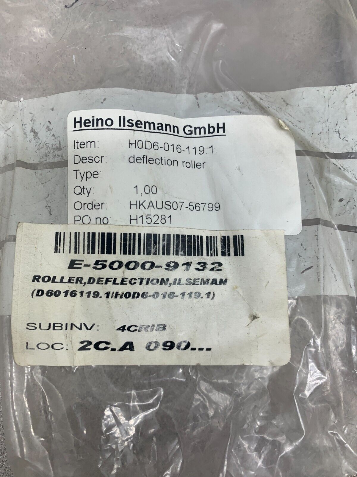 NEW HEINO IISEMANN H0D6-016-119.1 DEFLECTION ROLLER HKAUS07-56799