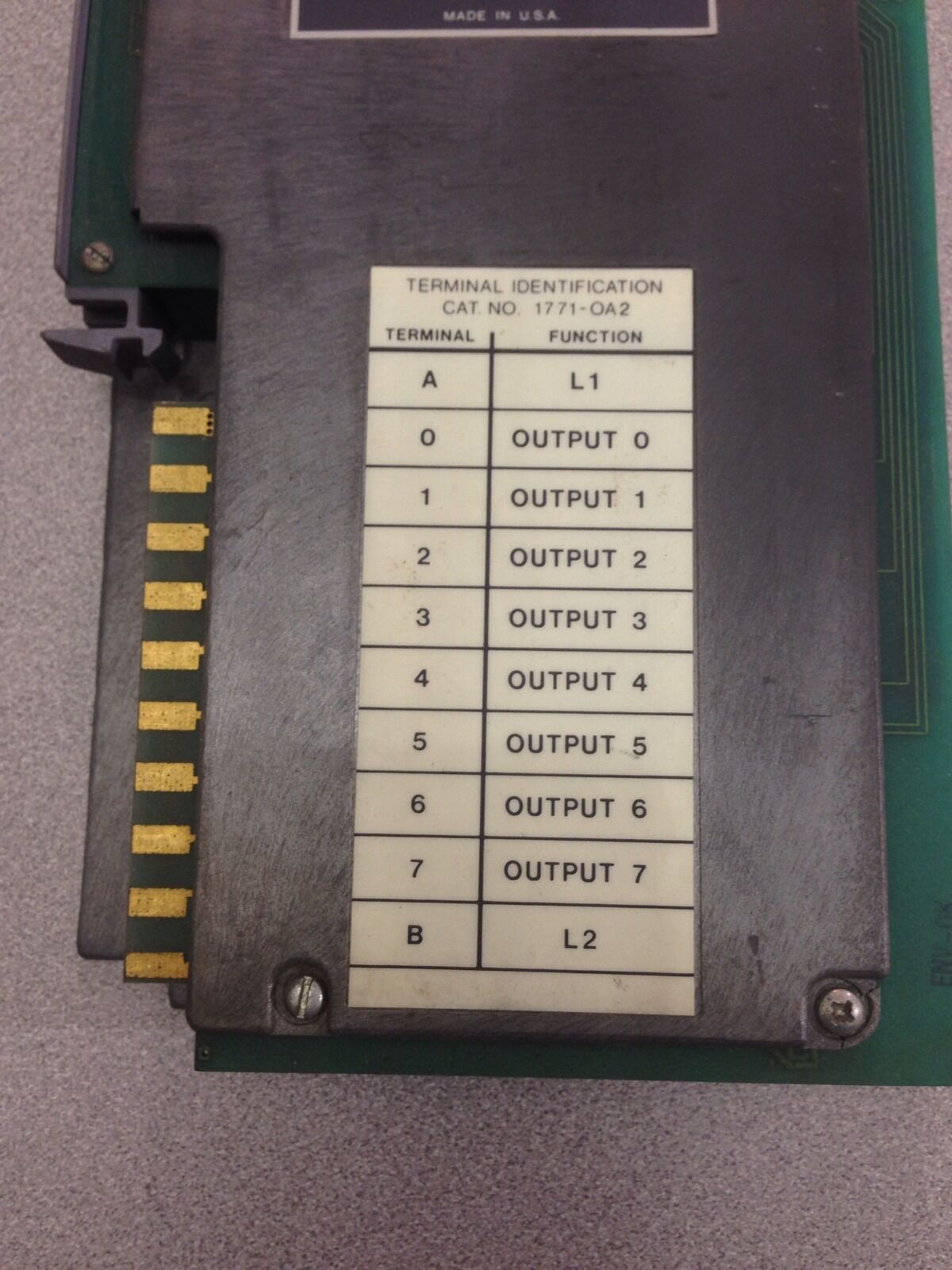 USED 1771-0A2 ALLEN-BRADLEY PLC-5 AC OUTPUT MODULE 1771-OA2