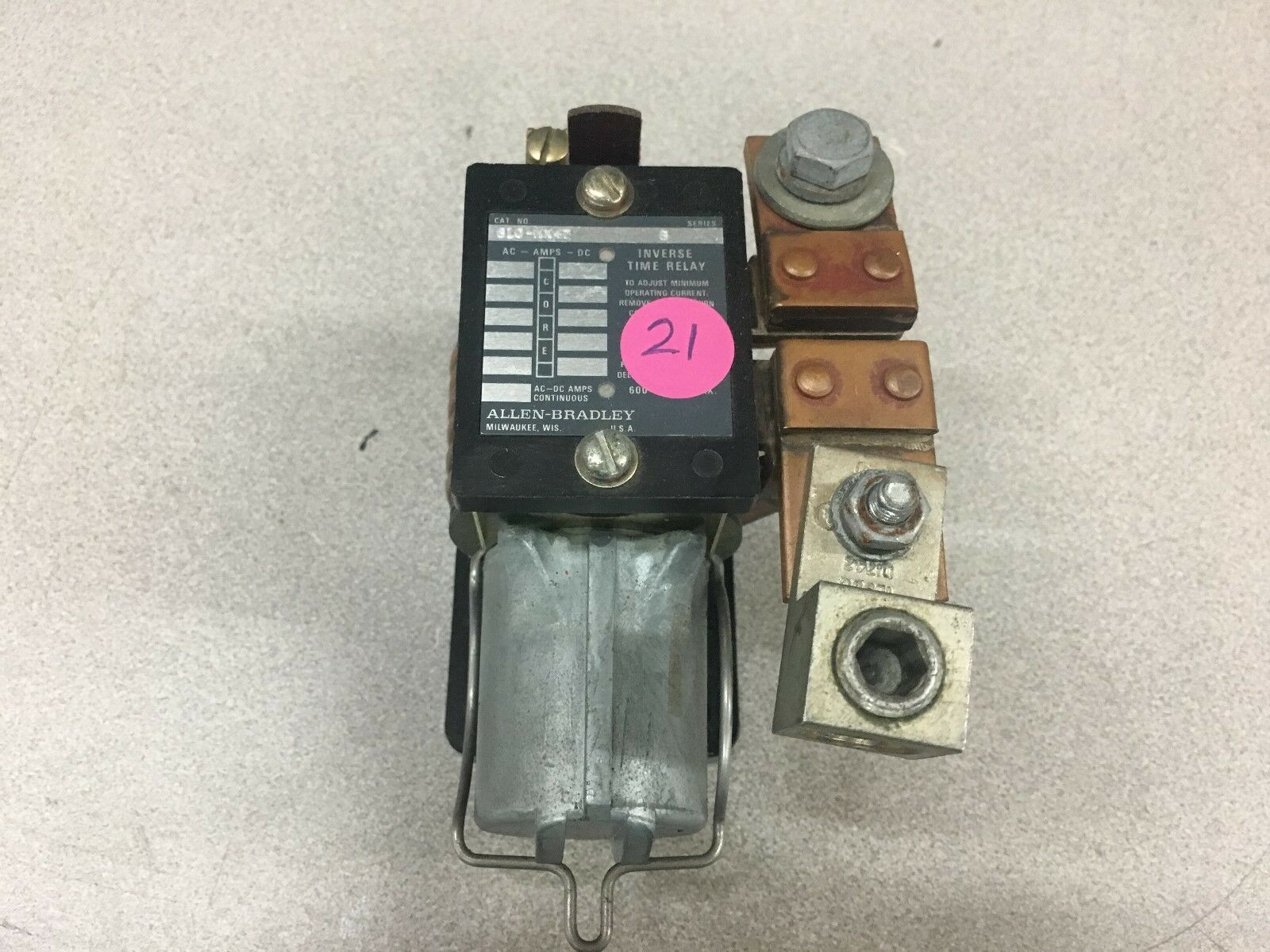 USED ALLEN-BRADLEY INVERSE TIME RELAY 810-NX47