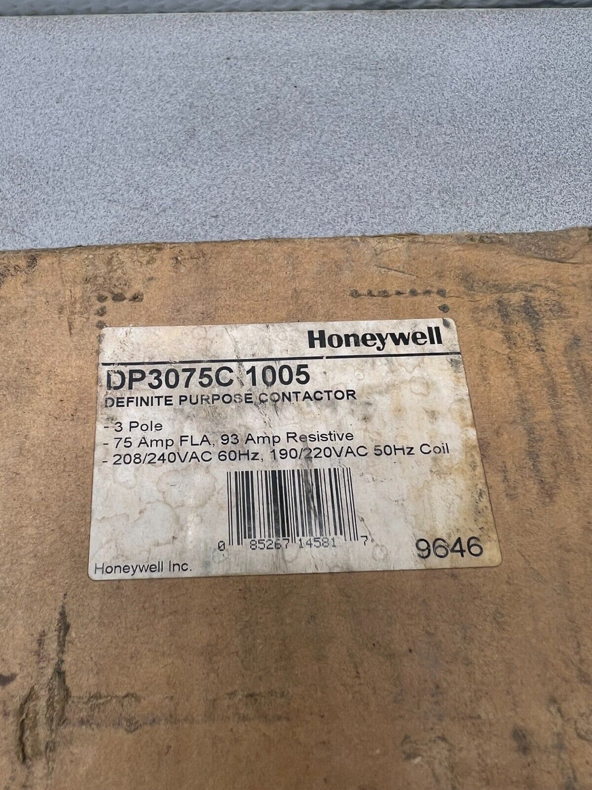 NEW IN BOX HONEYWELL CONTACTOR DP3075C 1005