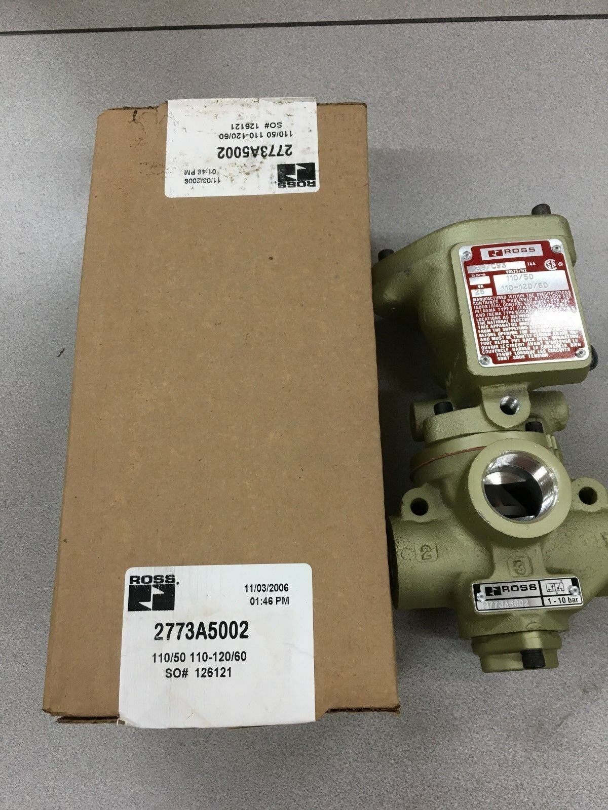 NEW IN BOX ROSS EXPLOSION PROOF SOLENOID VALVE 2773A5002