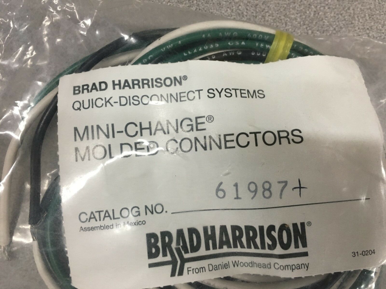 NEW BRAD HARRISON CONNECTOR DANIEL WOODHEAD MINI-CHANGE RECEPTACLE 61987