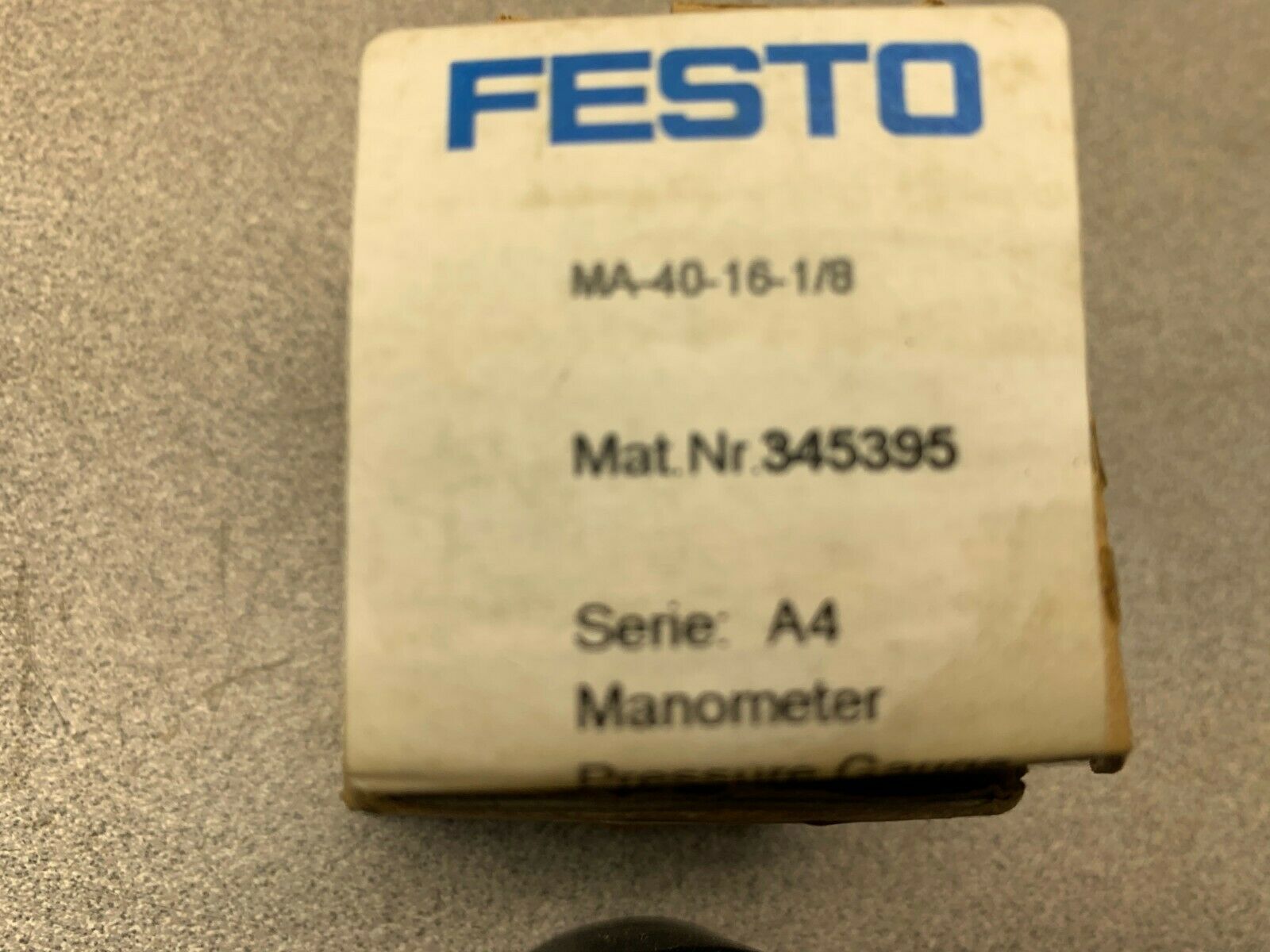 NEW IN BOX FESTO GAUGE MA-40-16-1/8