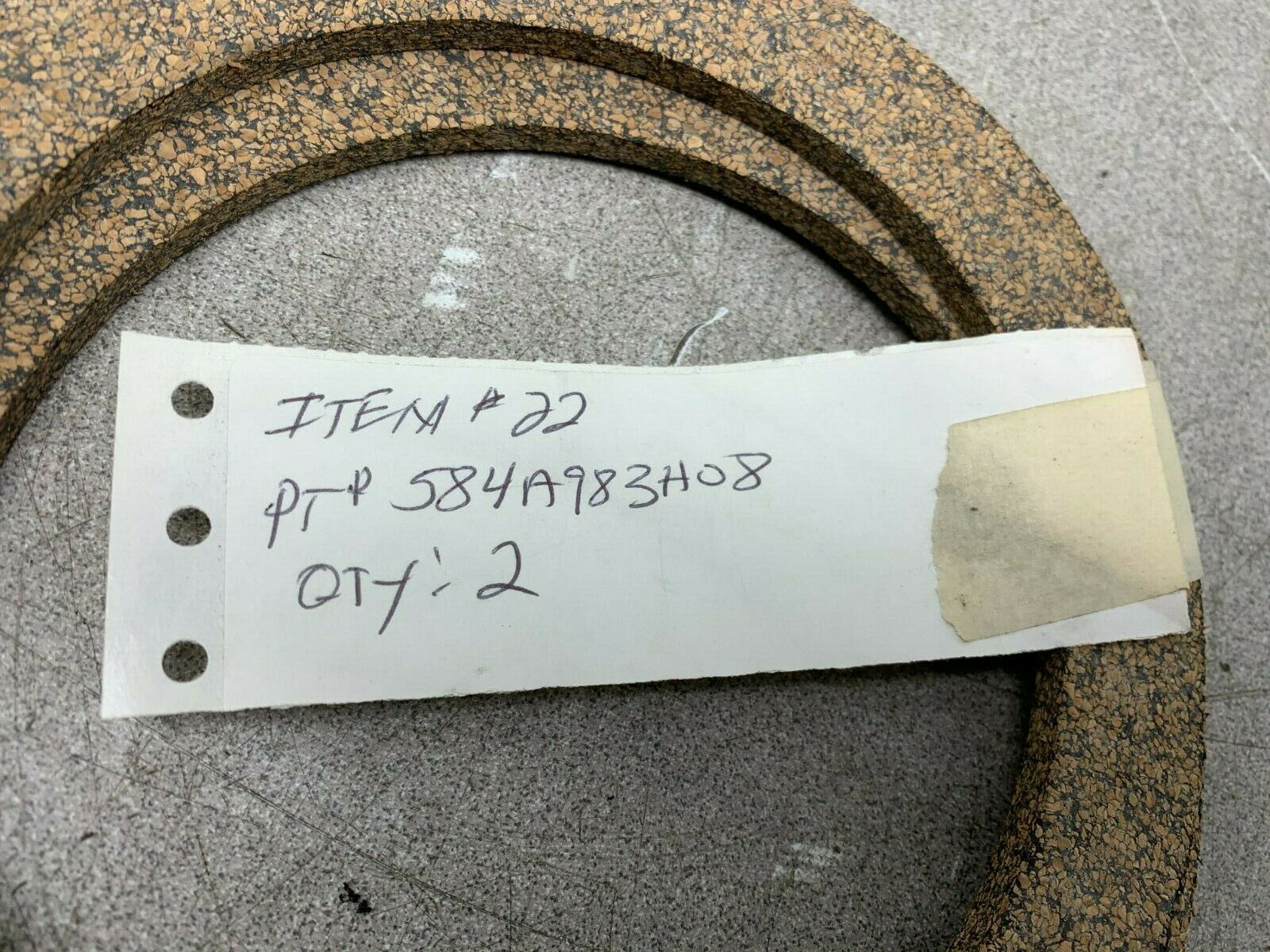 LOT OF 2 NEW WESTINGHOUSE 584A983H08 GASKETS