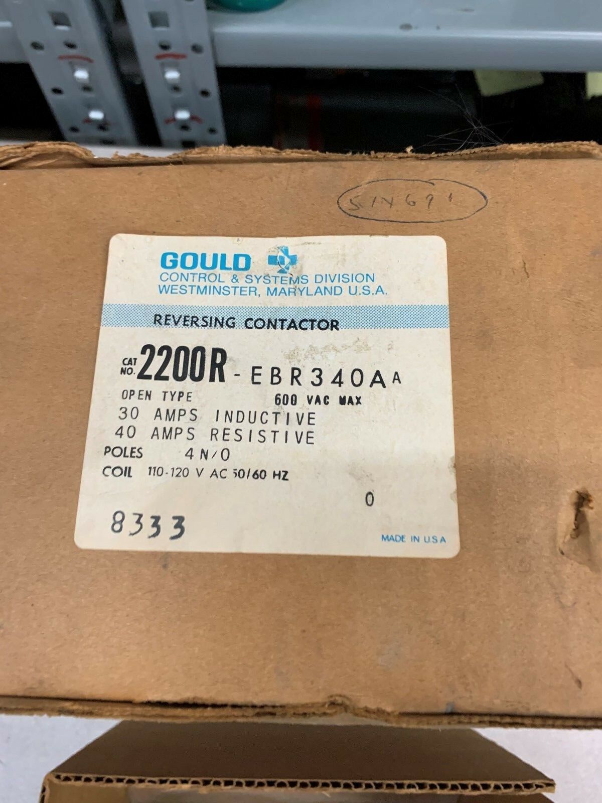 NEW IN BOX GOULD CONTACTOR 2200R-EBR340A