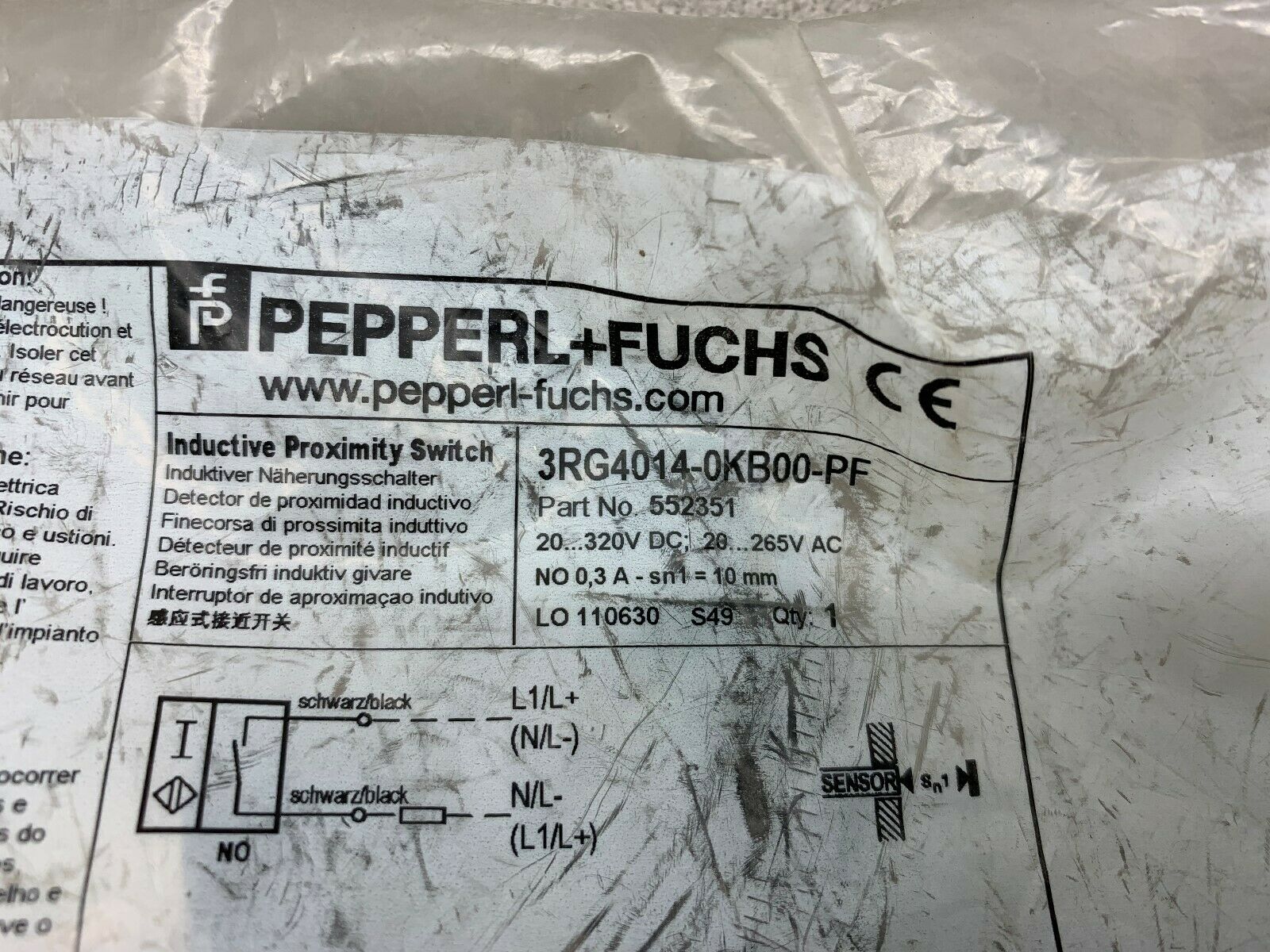 NEW NO BOX PEPPERL+FECHS SWITCH 3RG4014-0KB00-PF