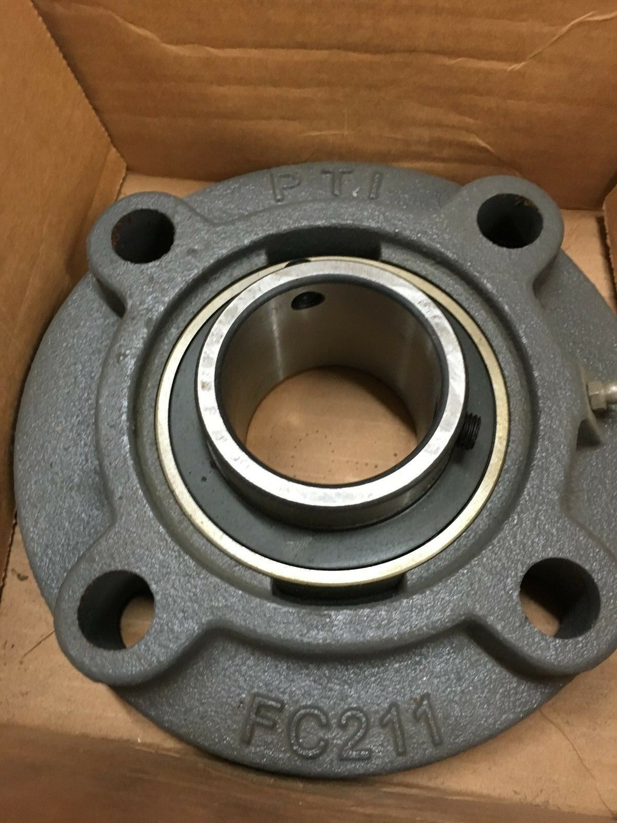 NEW IN BOX PTI INTERNATIONAL 4-BOLT FLANGE BEARING 55MM BORE UCFC211-55MM