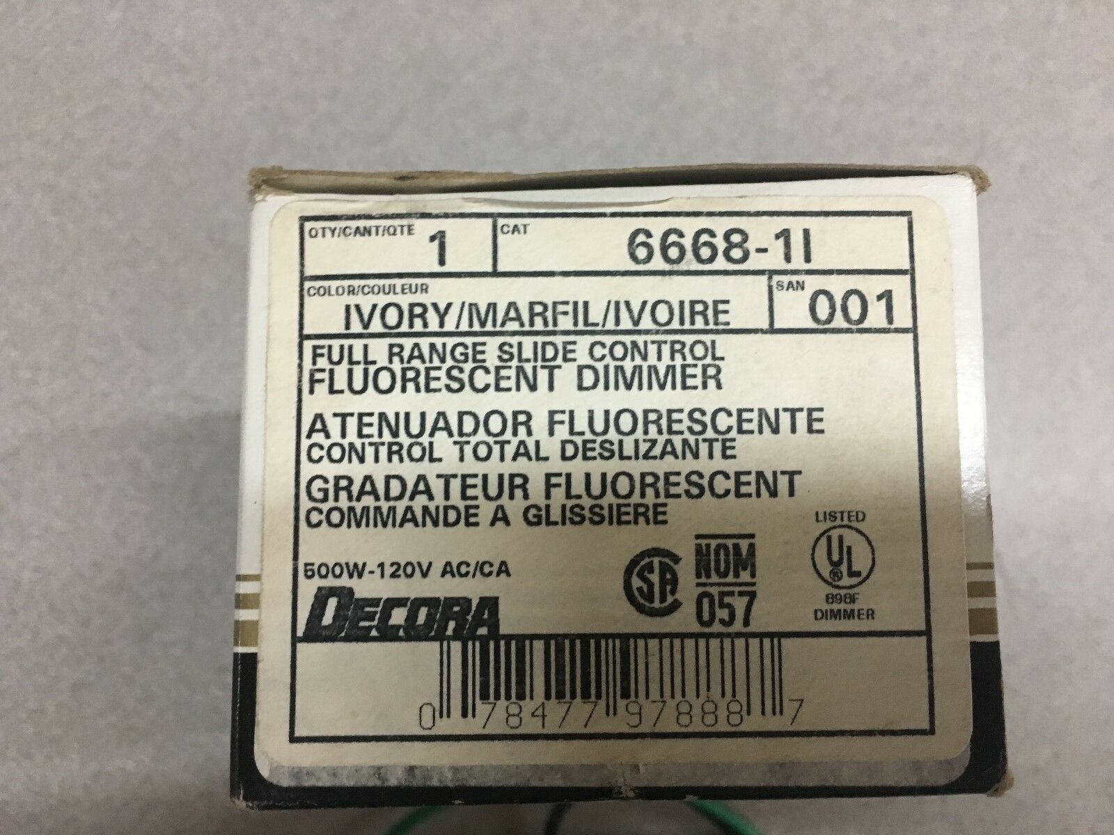 NEW IN BOX LEVITON DIMMER 6668-1