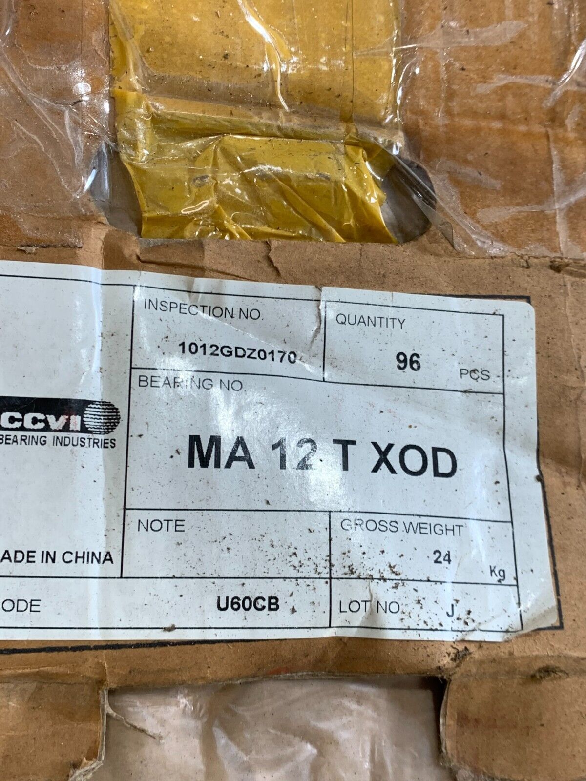 NEW NO BOX CCVI MA12TXOD ROD END BEARING MA 12 T XOD