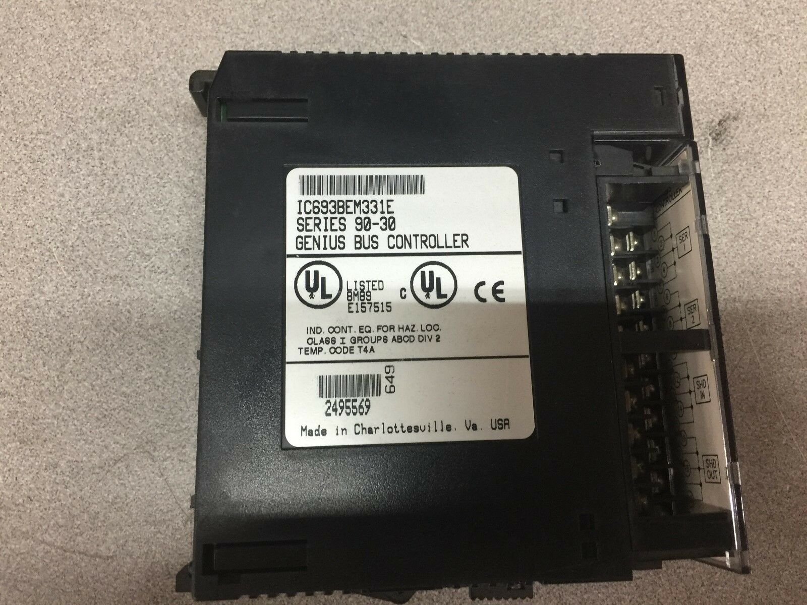 USED GE FANUC 90-30 GENIUS BUS CONTROLLER IC693BEM331E