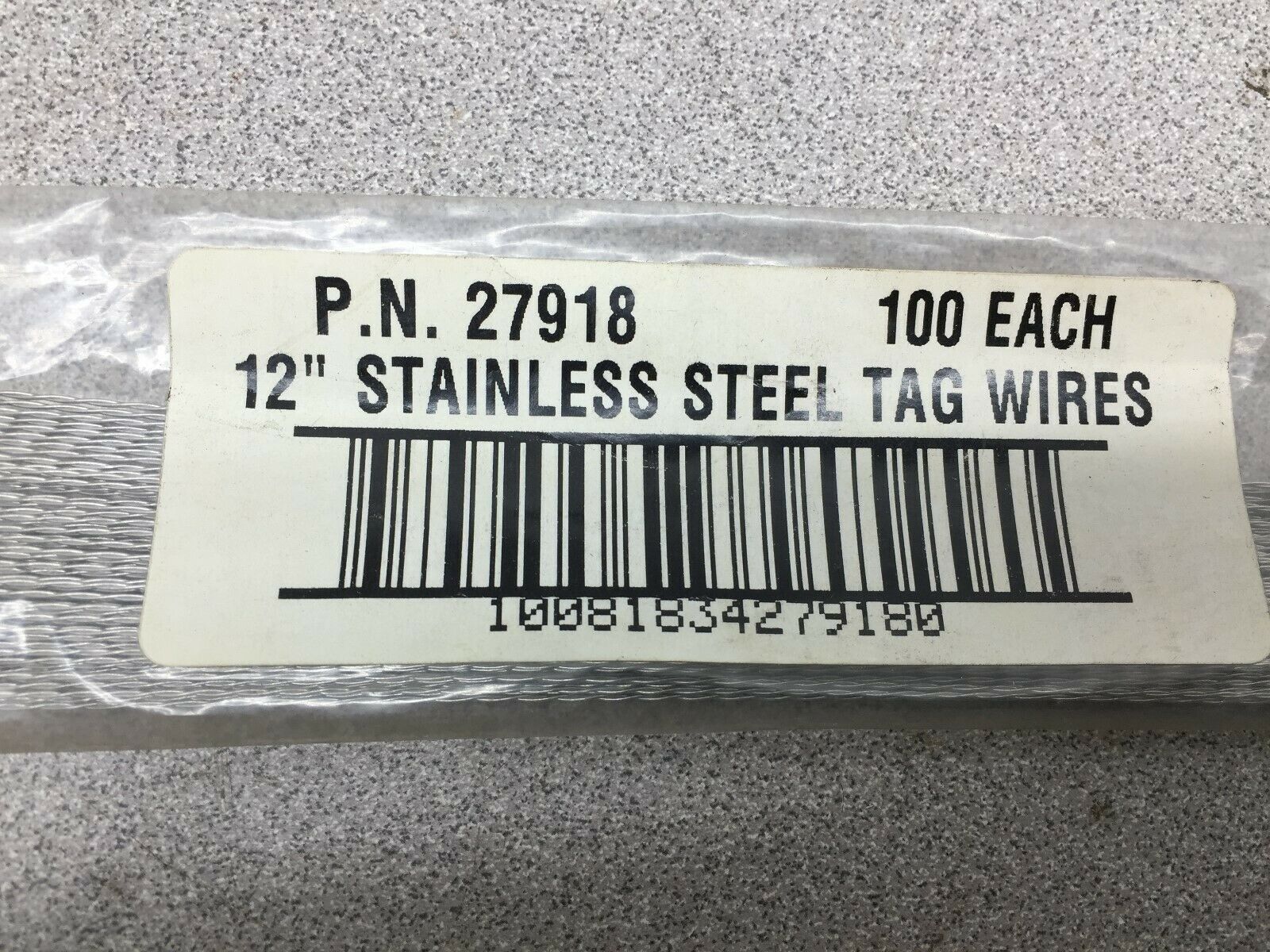 NEW IN BAG CH HANSON 12" STAINLESS STEEL TAG WIRES 100 EA 27918