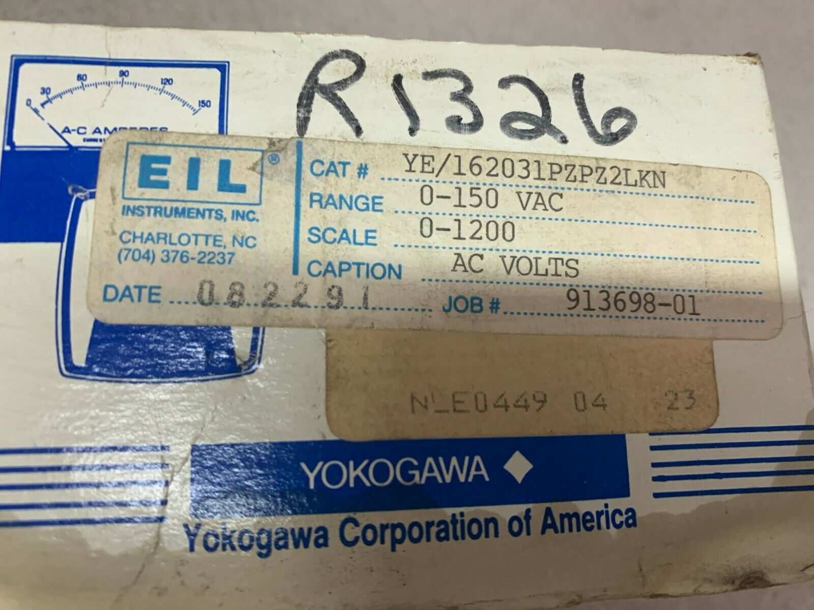 NEW IN BOX YOKOGAWA 0-1200V METER YE/162031PZPZ2LKN