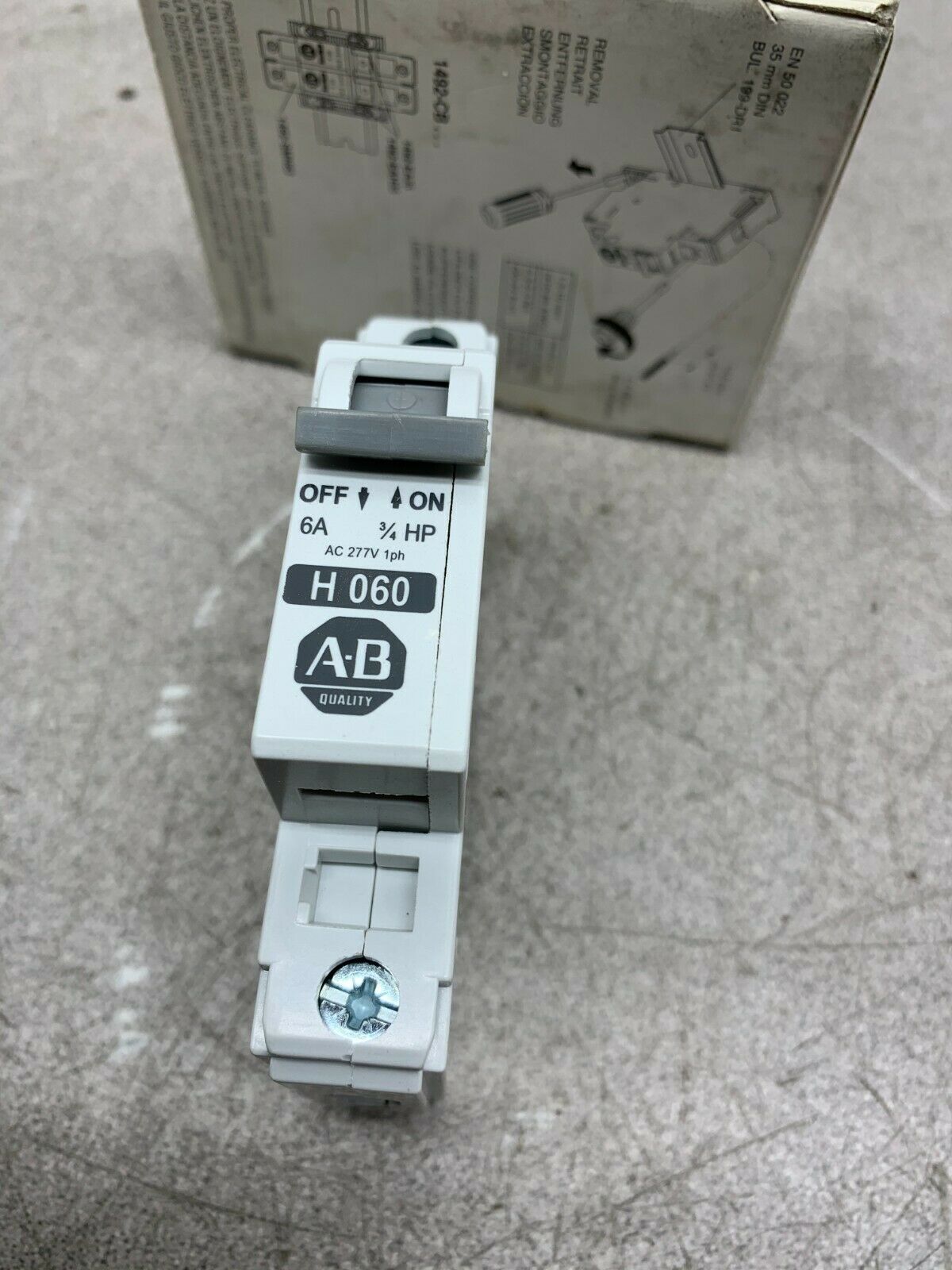 NEW IN BOX ALLEN-BRADLEY SINGLE POLE CIRCUIT BREAKER 1492-CB1H060