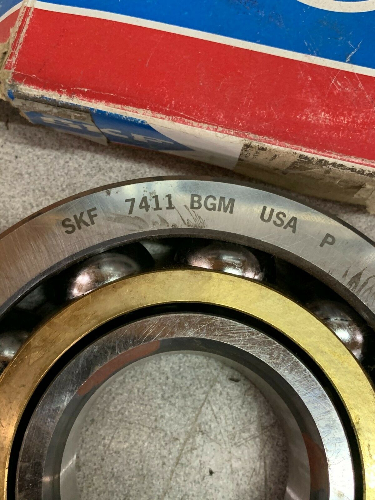 NEW SKF BOX ANGULAR CONTACT BALL BEARING 7411 BGM