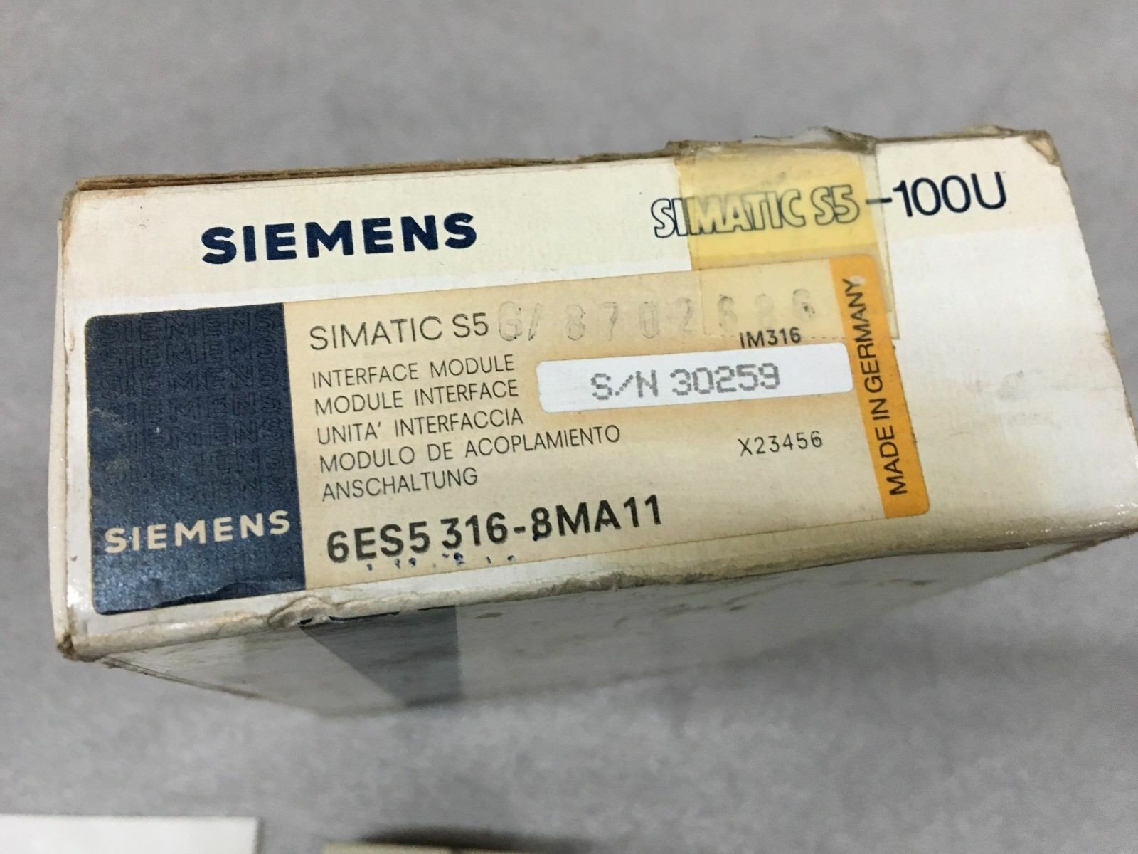 NEW IN BOX SIEMENS SIMATIC S5 INTERFACE MODULE 6ES5 316-8MA11