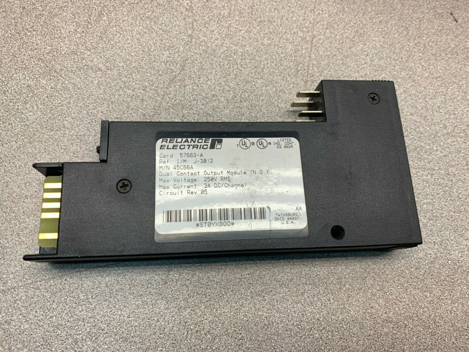 NEW NO BOX RELIANCE ELECTRIC OUTPUT MODULE 57663-A
